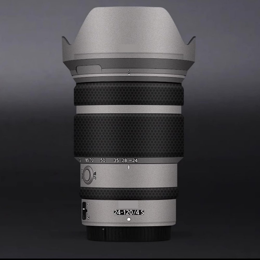 Anti-Scratch Camera Lens Sticker for Nikon Z 24-120mm F4S Coat Wrap Protective Film Body Protector Skin Cover for 24-120 4(Titanium)