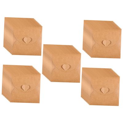 COHEALI 50pcs Retro DVD Cd Holder Vintage Cd Sleeves Kraft Paper Envelopes for Party Storage