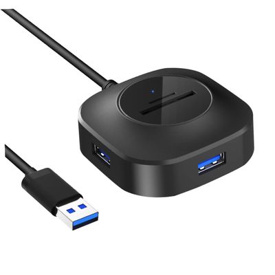 DIYEAH 1pc USB Multi-Function Hub Adapter Card Reader High-Speed Data Transfer Compact USB Splitter for Laptop Compatible Various Devices Cable