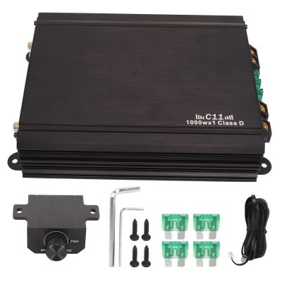 Brilluxa Car Amplifier, Mono Audio Amp, 1000W Class D Module, Compatible with Subwoofer Speaker Systems, 1CH High Sensitivity Power Amplifier for Vehicles