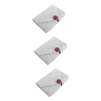 DIYEAH 3pcs Portable Power Bank Storage Bag Travel Electronics Organizer Pouch for Cables Chargers Accessories Durable Lightweight Design for Daily Use and Business Trips