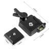 Grcfumo Quick Release Plate, Aluminum Alloy Tripod Quick Release Mount, Quick Release Plate Adapter with Rubber Soft Cushion for Level view 3