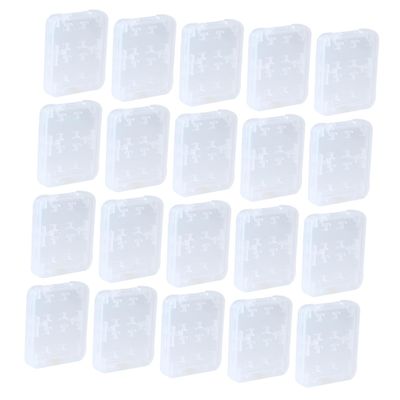 Angoily 20Pcs Card Storage Box with Slots Ergonomic Locking System for Portable Memory Card Case for Easy Access and Sharing for Photographers and Travelers