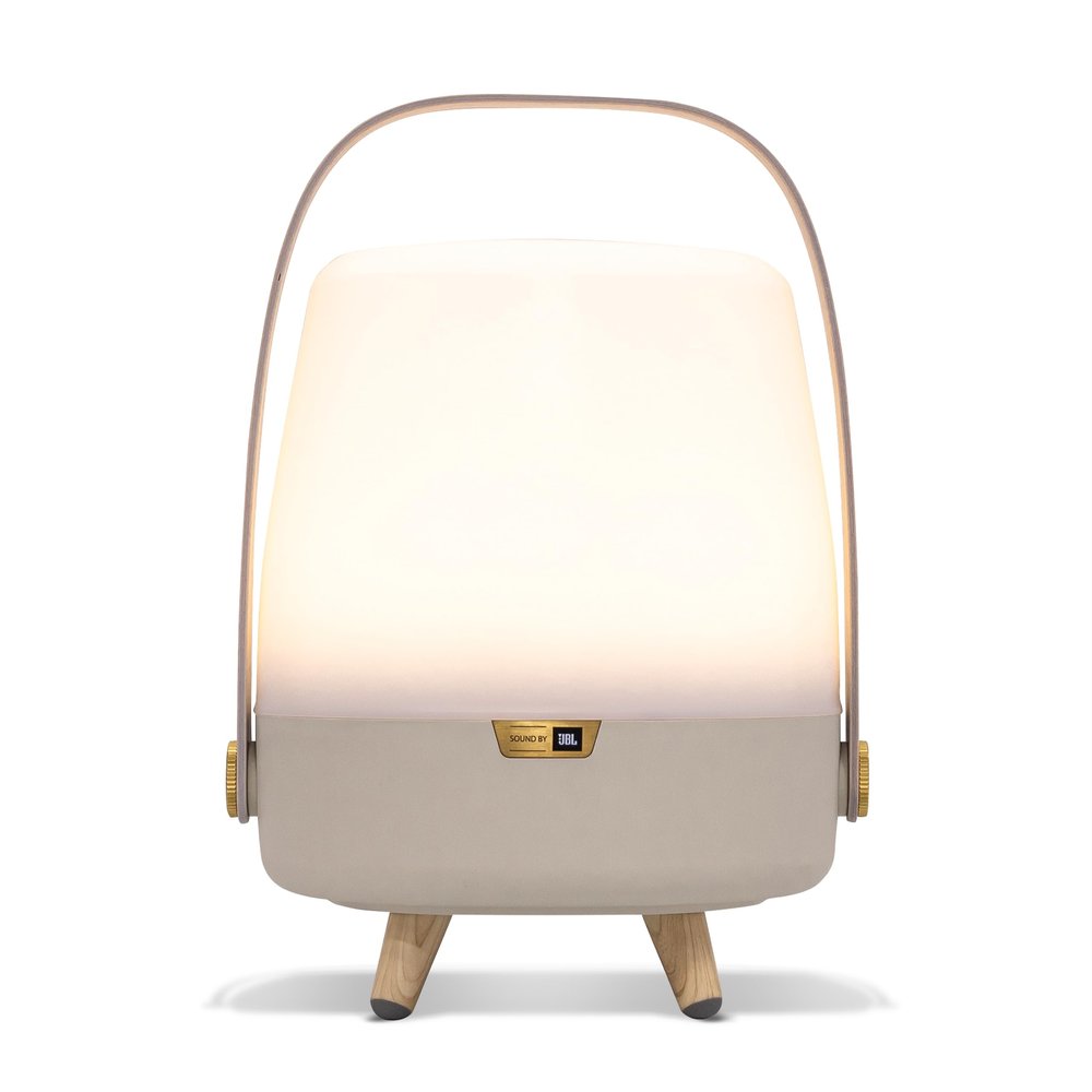 Kooduu Mini Bluetooth Speaker Lamp with Sound by JBL - Cordless, Rechargeable Speaker & Lamp for Indoor/Outdoor Use, Sand