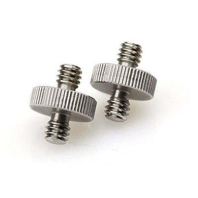Angoily 2pcs Male to Male Threaded Screw Adapters Durable Chrome Plated for Camera Tripod Flash Mount Holder Convenient Connection for Various Screw