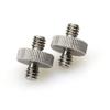 Angoily 2pcs Male to Male Threaded Screw Adapters Durable Chrome Plated for Camera Tripod Flash Mount Holder Convenient Connection for Various Screw view 1