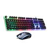 Housoutil USB Backlit Keyboard and Mouse Set Mechanical Feel Ergonomic Design for Gaming and Office Use Black view 1