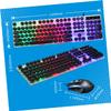 Housoutil USB Backlit Keyboard and Mouse Set Mechanical Feel Ergonomic Design for Gaming and Office Use Black view 3