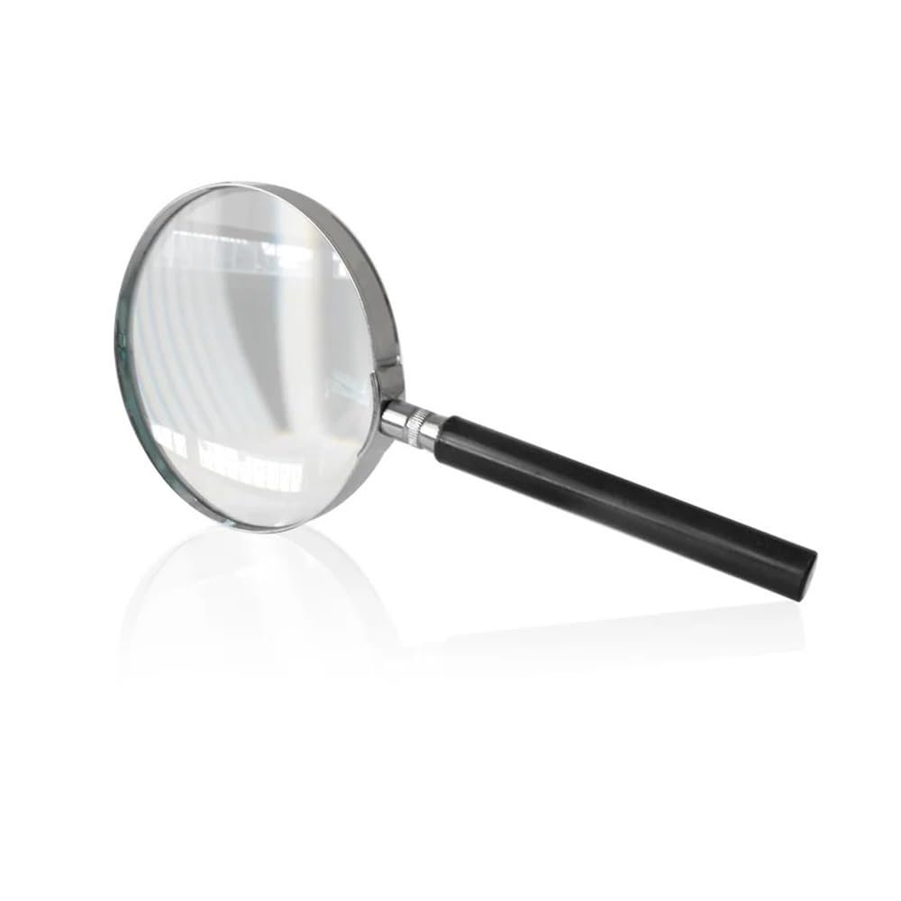 JOEBO Microscope Kit Pocket 50-100mm 3X 5X Magnifier for Reading Tool Hand Held Magnifying Glass Portable Magnifying Microscope Lens Adapters(100X)