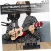 BESPORTBLE 1Set Professional Live Streaming Sound Card with Intelligent Noise-reduction Chip Adjustable Volume and Reverberation for Singing Podcasting and Recording Studio Use view 3