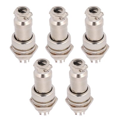 aqxreight 5Pcs Aviation Plug Connector M Fem Wire Panel Power Chassis Metal Fittings GX16 16mm 450V2pin S GX16 16mm 450V2pin Aviation PlugAviation ConnectorM Fem Wire Panel Power Chassis (8pin)