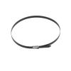 100pcs 304 Stainless Steel Self Locking Cable Ties, Black Zip Ties for Ship Label Wire Harness, Thickened Buckle with Improved Tensile Strength, and view 3