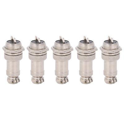 aqxreight 5Pcs Aviation Plug Connector M Fem Wire Panel Power Chassis Metal Fittings GX16 16mm 450V2pin S GX16 16mm 450V2pin Aviation PlugAviation ConnectorM Fem Wire Panel Power Chassis (2pin)