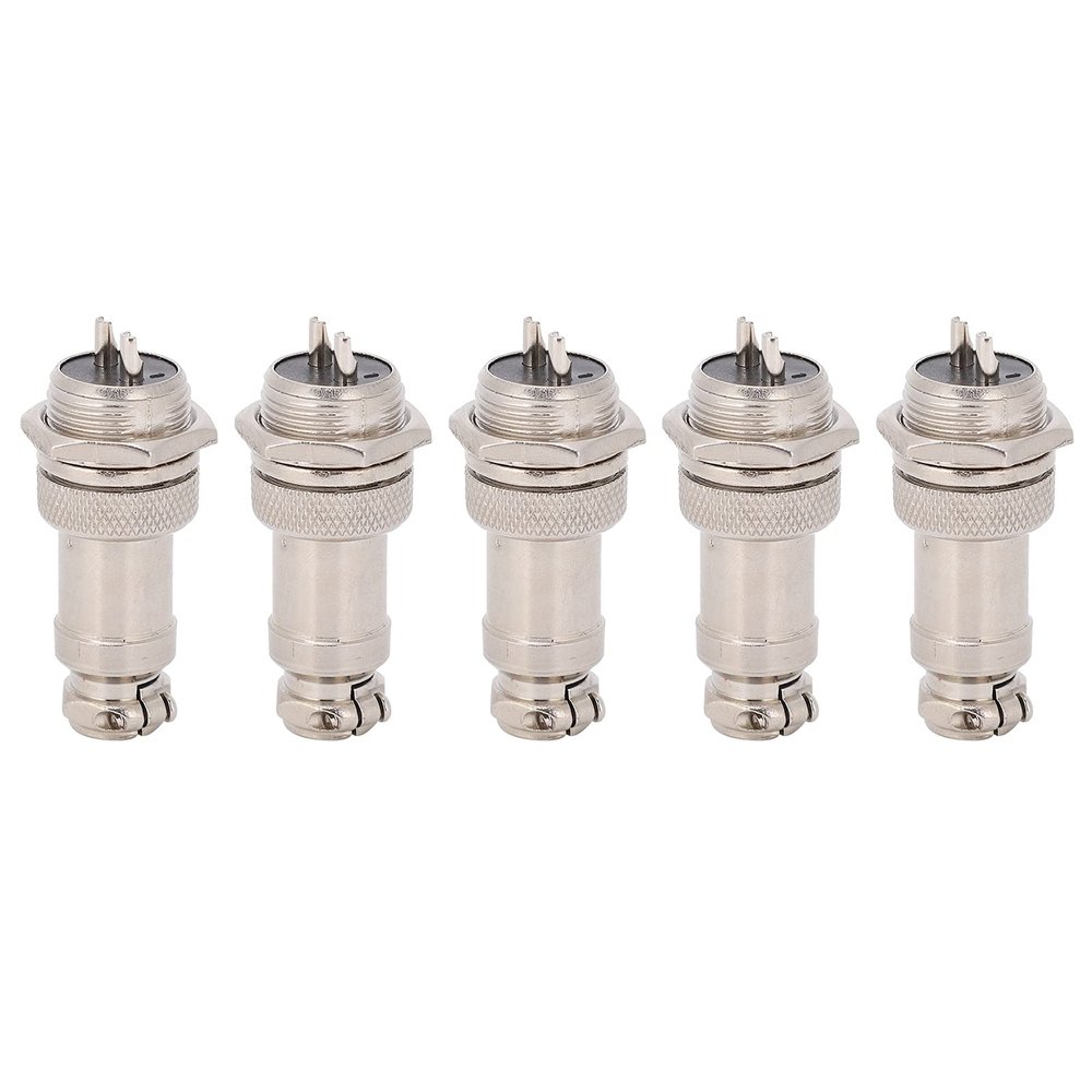 aqxreight 5Pcs Aviation Plug Connector M Fem Wire Panel Power Chassis Metal Fittings GX16 16mm 450V2pin S GX16 16mm 450V2pin Aviation PlugAviation ConnectorM Fem Wire Panel Power Chassis (2pin)