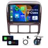 2+64G for Mercedes Benz S-Class W220 S280 S320 S350 S400 S430 S500 S600 S55 AMG 99-07 Car Radio Wireless Carplay/Android Auto,Android Car Stereo 9 Inch GPS DSP WiFi FM/RDS+Backup Camera view 1