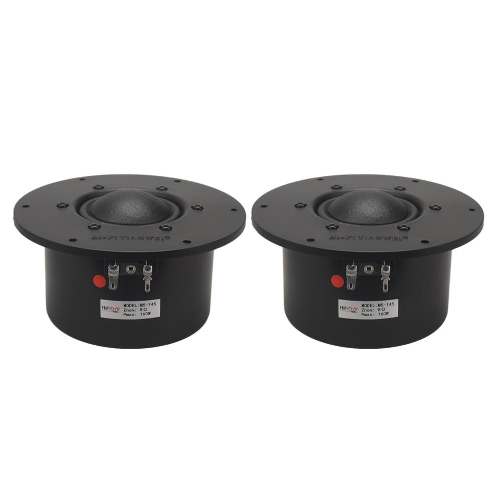 HIFIDIY LIVE 2PCS HiFi 5INCH 5.7-inch hemispherical top Pure midrange Speaker Unit 50-core Black Silk Membrane 8 OHM 160W Home Film Treble Loudspeaker M5-145
