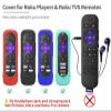 2 Pack Silicone Case Cover for TCL/Hisense/Roku Streaming TV Stick Remote - Shockproof Washable Remote Cover Anti-Slip Sleeve with Lanyard (Luminous Green+Glow Blue) view 2