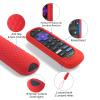 2 Pack Silicone Case Cover for TCL/Hisense/Roku Streaming TV Stick Remote - Shockproof Washable Remote Cover Anti-Slip Sleeve with Lanyard (Luminous Green+Glow Blue) view 3