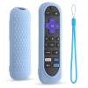 2 Pack Silicone Case Cover for TCL/Hisense/Roku Streaming TV Stick Remote - Shockproof Washable Remote Cover Anti-Slip Sleeve with Lanyard (Luminous Green+Glow Blue) view 4