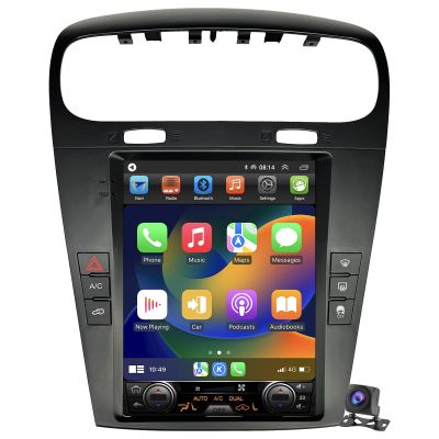 Android 14 Car Stereo Radio for Dodge Journey 2011-2019 Built-in Carplay/Android Auto 9.7 inch Head Unit Tesla Style IPS Touch Screen with GPS Navigation DSP Bluetooth GPS, FM WiFi +Backup Camera