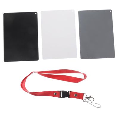 COHEALI 18% Grey Balance Card Set for Photography Large White Balance Card Strap for Accurate Exposure and Color Correction for Photographers
