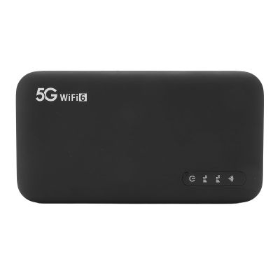 5G WiFi 6 Portable Hotspot, Wi Fi 6 AX1500 Travel Router, 2.77Gbps DL, 1.25Gbps, 16 Devices, 200 Countries, 1.1GB Data for 140 Countries
