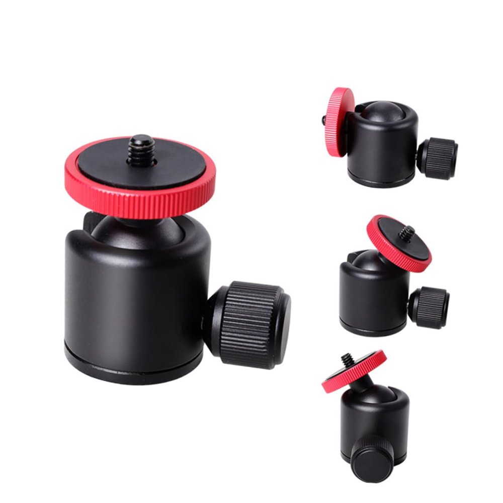 NUOBESTY Head Thread Tripod Ballhead for DSLR Cameras Rotatable Metal Mount Stand Compatible with LCD Monitors Led Lights Microphones Durable Design