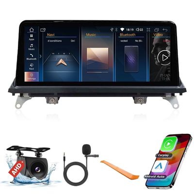 10.25" Octa Core 8G+128G Car CarPlay Android Auto Navigation Android Stereo GPS Radio Display IPS Touchscreen Headunit Tablet Media Player for BMW X5 X6 E70 E71 2008-2009