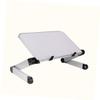 HOMSFOU Adjustable Portable Aluminum Laptop Stand for Ergonomic Use Compatible Tablets and Laptops Height Adjustable for Home Office and Travel White view 3
