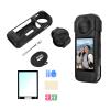 Wtohoby Silicone Case + Lens Cap + Lanyard + Screen Protector Film for Insta360 X5 Camera Scratch-Proof Full Protector for Insta 360 Camera Cover Accessories view 1