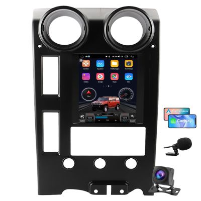 4+32G Android 14 Car Stereo Radio for Hummer H2 2004-2009 Built-in Carplay/Android Auto 9.7 inch Head Unit Tesla Style IPS Touch Screen with GPS Navigation DSP Bluetooth GPS, FM WiFi +Backup Camera