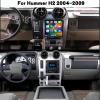 4+32G Android 14 Car Stereo Radio for Hummer H2 2004-2009 Built-in Carplay/Android Auto 9.7 inch Head Unit Tesla Style IPS Touch Screen with GPS Navigation DSP Bluetooth GPS, FM WiFi +Backup Camera view 2