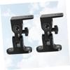 DIYEAH 2pcs Speaker Wall Mount Bracket Zinc Alloy Speaker Holder for Surround Sound Easy to Assemble Rotation and Tilt Black view 2