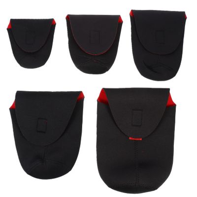 SHINEOFI 5pcs Neoprene Camera Lens Pouch Shockproof Drawstring Protective Cases for Lenses Elastic for Outdoor Photography