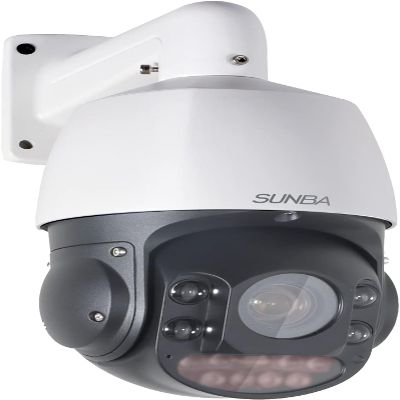 SUNBA 5MP PoE+ Auto Tracking PTZ IP Camera Outdoor, 25X Optical Zoom, High Speed Dome Security Camera, Deep AI, 2-Way Audio and Long Range Infrared Night Vision up to 1000ft (P425, New Batch)
