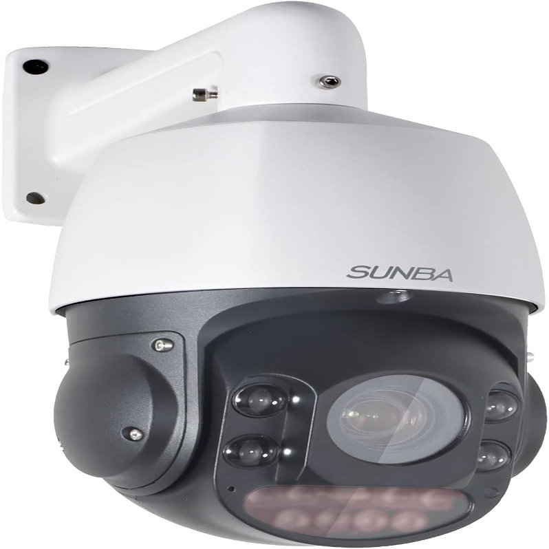 SUNBA 5MP PoE+ Auto Tracking PTZ IP Camera Outdoor, 25X Optical Zoom, High Speed Dome Security Camera, Deep AI, 2-Way Audio and Long Range Infrared Night Vision up to 1000ft (P425, New Batch)