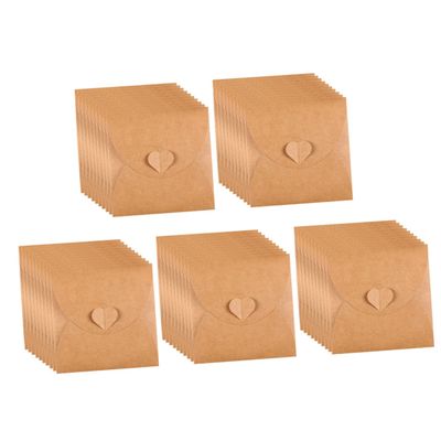 DIYEAH 50pcs Cd Kraft Paper Envelopes Button Retro Style DVD Storage Case for Home Car Party Basket