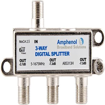 Amphenol Digital Coaxial Splitter MoCA 2.5 (3 Way) ABS313H