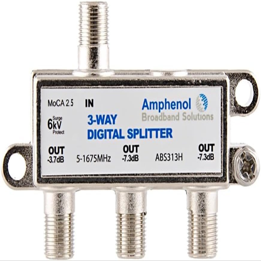 Amphenol Digital Coaxial Splitter MoCA 2.5 (3 Way) ABS313H