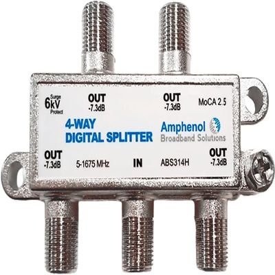 Amphenol Digital Coaxial Splitter MoCA 2.5 (4 Way) ABS314H