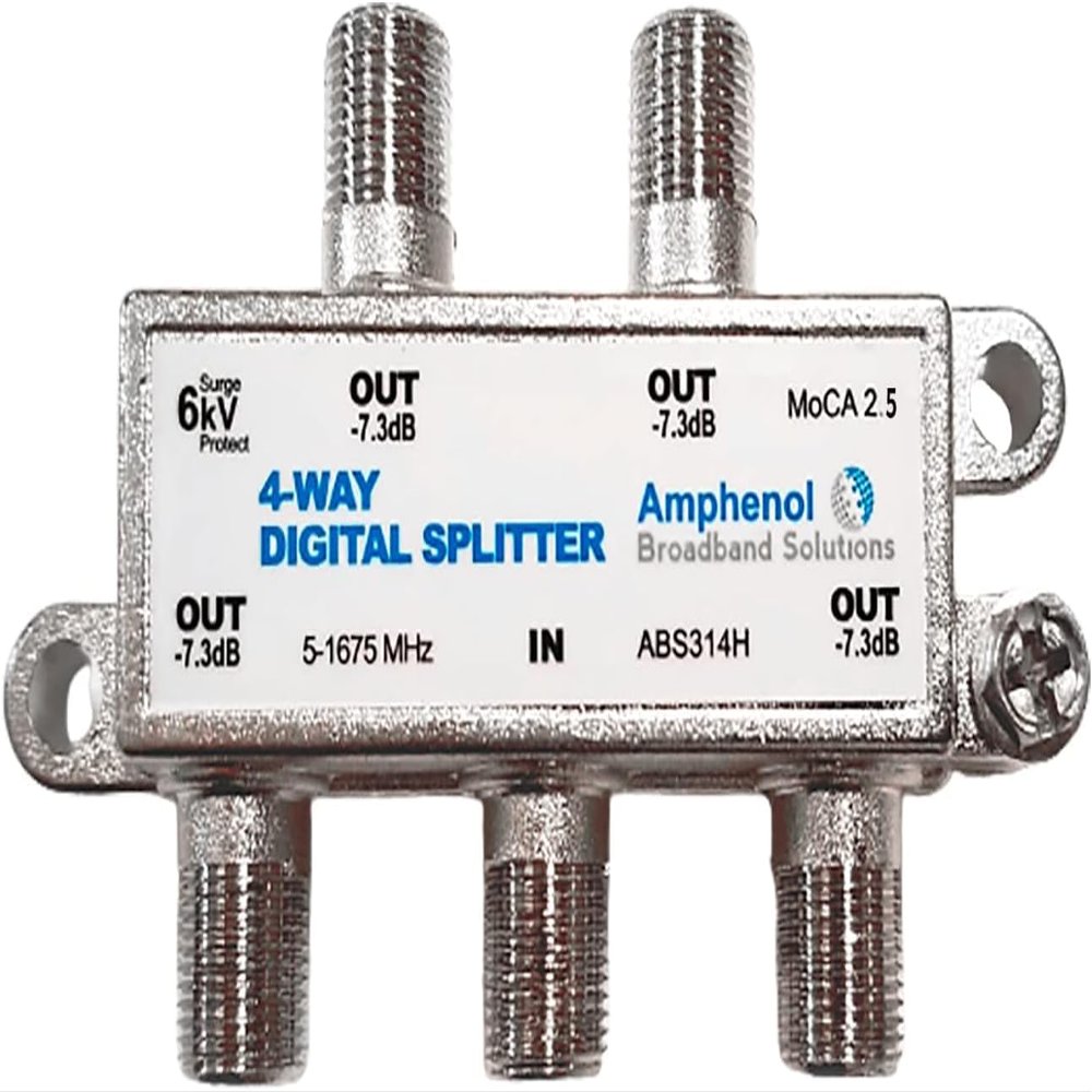 Amphenol Digital Coaxial Splitter MoCA 2.5 (4 Way) ABS314H