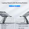 BENFEI Laptop Stand with USB C 7in1 Docking Station,HDMI 4K@60Hz,1*SD 1*Micro SD,100W Power Delivery,10Gbps 1*USB C 3.2 and 2*USB A 3.2 Compatible with MacBook Pro/Air, iPad Pro, XPS, Thinkpad view 2