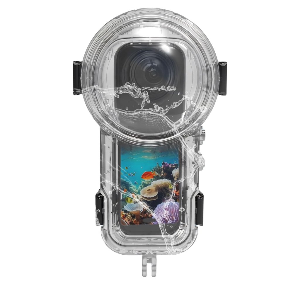 Fotoleey Waterproof Case for Insta360 X5  60m Dive Housing, with Carry Pouch & Anti-Fog Inserts  for Snorkeling, Swimming, Surfing  Shockproof, Leakproof Protection