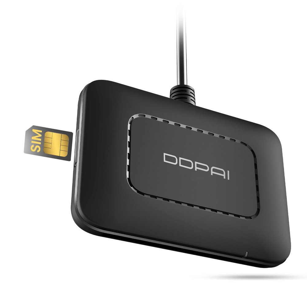 DDPAI 4G LTE Module with SIM Card for Z60 Pro Dash Cam, Remote Parking Monitor, Remote Live View, Incident Alerts, Real-Time GPS, Geofencing, Cloud Storage, APP Control, Hardwire Kit Included