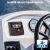 Waterproof Marine Bluetooth Radio for Boat - Marine Gauge Stereo Receiver -3 Inch LCD Display Backup Camera Input USB AUX 4 Zones Subwoofer Pre-Amp AM FM Radio for ATVs UTVs SXS view 2