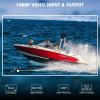 Waterproof Marine Bluetooth Radio for Boat - Marine Gauge Stereo Receiver -3 Inch LCD Display Backup Camera Input USB AUX 4 Zones Subwoofer Pre-Amp AM FM Radio for ATVs UTVs SXS view 4