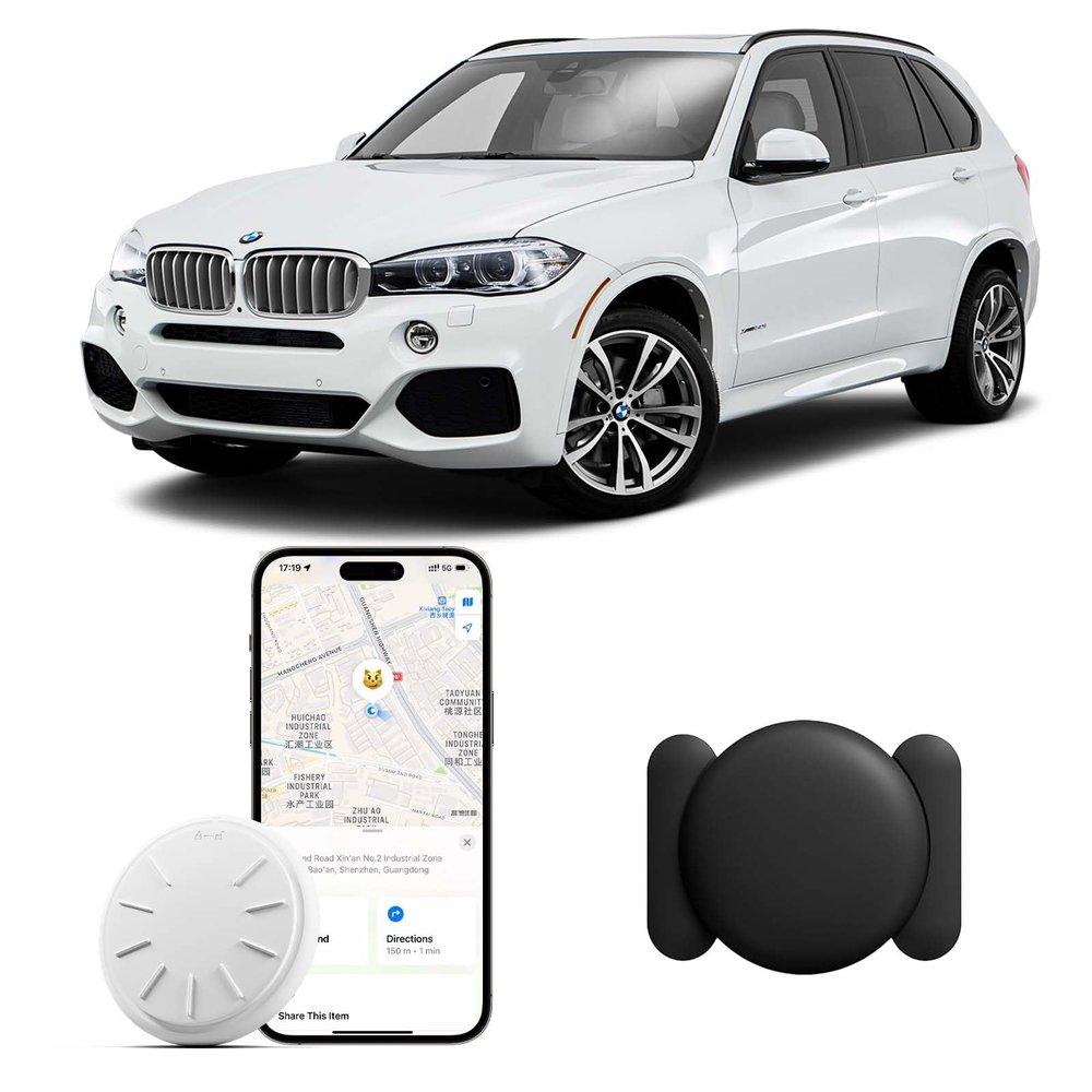 GPS Tracker for Vehicles, 1PCS Real Time Car Tracker Device Hidden, Work with Find My (iOS Only), Tracker Device for Vehicles with Magnetic Case, No Monthly Fee GPS Tracker, Waterproof
