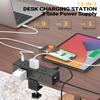 Desk Clamp Power Strip Desktop Mount Charging Station with 6 outlets 4 USB Ports 10 ft Under Desk view 4