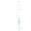 Customizable Meshtastic 868-915MHz Antenna 868MHz 900MHz 906MHz 906.875MHz 915MHz 923MHz Gooseneck Antenna Flexible SMA Male 1.1G 1.2G 1.5G 2.4G 5.8G 433mhz/400-500-600-700-800mhz (1.1G) view 4
