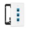 FGB 10Gbps Ethernet Wall Plate, 3 Port CAT6 Wall Plate and Jack, RJ45 Ethernet Wall Outlet with Single Gang Low Voltage Mounting Bracket view 1